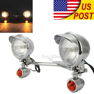$69.99 • Buy Passing Turn Signals Light Bar For Yamaha V-Star XVS 650 1100 Classic Silverado