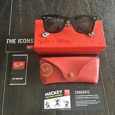 NIB Ray-Ban Mickey Mouse Wayfarer Sunglasses 90 Years Edition • £160.05
