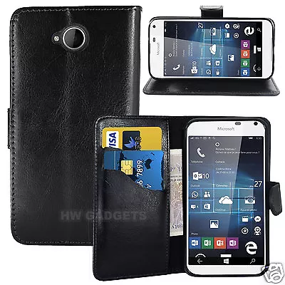 Leather Wallet Flip Case Cover For Microsoft Lumia 650 - FULL BODY PROTECTION • £4.99