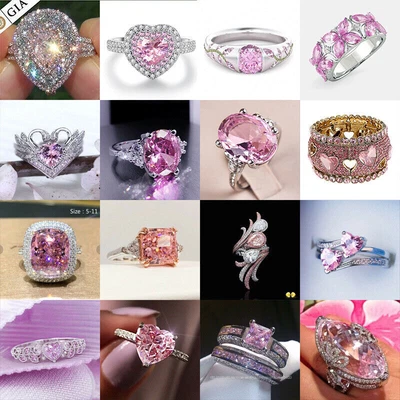 $4.11 • Buy Gorgeous Cubic Zirconia 925 Silver Rings Engagement Women Jewelry Ring Size 6-10