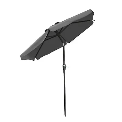 £24 • Buy Garden Tilting Parasol Umbrella Crank Lift Round Patio Outdoor 2.4m Sun Shade