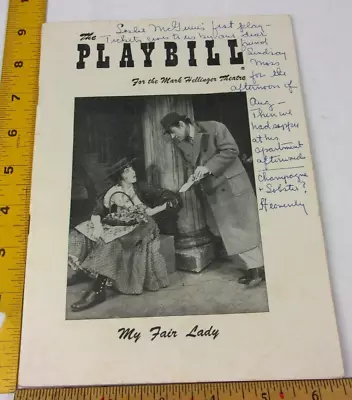 My Fair Lady Julie Andrews Rex Harrison 1956 1st Year Broadway Theatre Program • £63.54