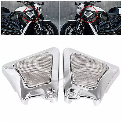 $30.98 • Buy 1 Pair Chrome Airbox Frame Neck Side Cover For Harley V-Rod VRSCAW 2007-2010