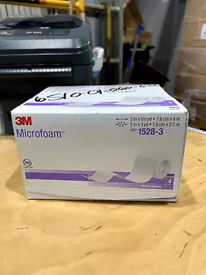 3M Microfoam Surgical Tape 1528-3 Size 3  X 5.5 Yards Hypoallergenic Pack Of 4 • $24.95