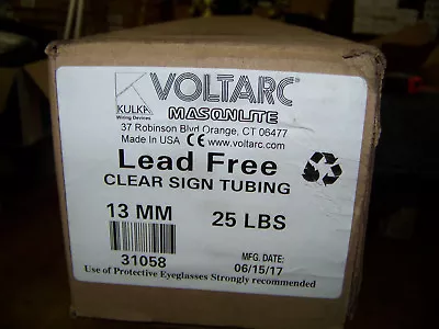 Voltarc MasonLite Lead Free Clear Sign Tubing 13mm 48  25 Lbs. 31058 New • $74.99