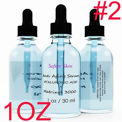 #2 1 Oz Matrixyl 3000 With Pure HYALURONIC ACID SERUM Anti-Aging Peptide Facial • $7.89