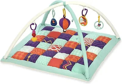 Baby Activity Quilt Play Mat Baby Gym Quilt Rattles Mobile ‘Wonders Above’ By B. • £39.99