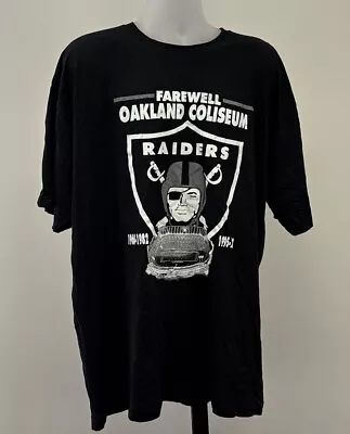 Oakland Raiders T-shirt Farewell Oakland Coliseum 2018 Size 3XL • $24.99