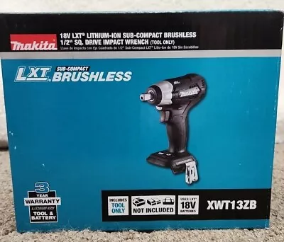 Makita•XWT13ZB•18-Volt•1/2  Compact Brushless Impact Wrench•Tool Only•New!  • $148.55