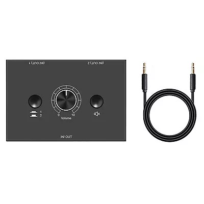 2 Way 3.5mm Stereo Audio Switcher Splitter Box 2 In 1 Out / 1 In 2 Out 1x2 / 2x1 • $20.99