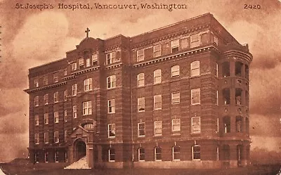 St. Joseph's Hospital Vancouver Washington WA 1916 Postcard • $9.95