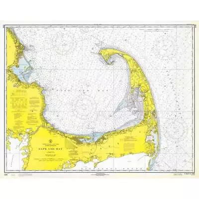 Nautical Chart - Cape Cod Bay Ca. 1970 Poster Print By Noaa Historical Map And • $36.27