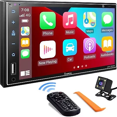 7'' Double 2Din Car Stereo Radio Apple Carpaly Android Auto HD Multimedia/Camera • $140