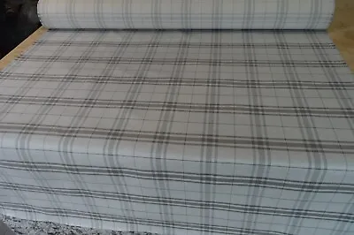 Fabric Upholstery Silver Grey Checked Weave Robust Durable Material • £7.99