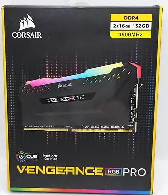 32GB 2x16GB Corsair CMW32GX4M2D3600C18 Vengeance RGB PRO PC4-28800 DDR4-3600 Ram • £69.96