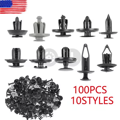 100 XTrunk Screw Rivet Bumper Fender Fastener Clip For Mercedes-Benz Mitsubishi • $6.94