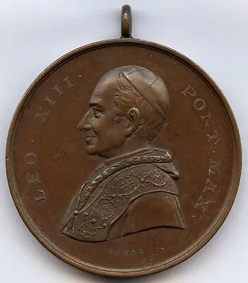 Vatican Religious Pope Leo XIII St.Peters Basilica Rome Art Medal By Romae 47mm • $30