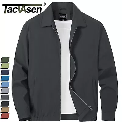 Men's Lightweight Bomber Jacket Full-Zip Spring Sport Track Coat Casual Outwear • $35.99