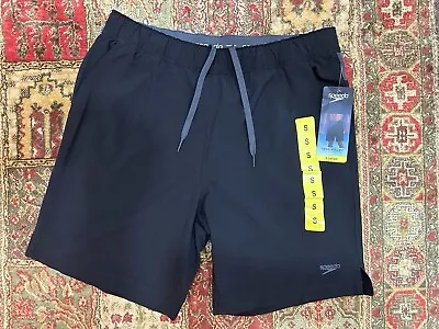Speedo Men’s Tech Volley Swim Shorts (Black & Gray Size Small 30 /32) • $20