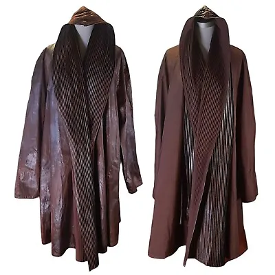 MYCRA PAC Plus 1X Copper Pleated Reversible Print To Solid Hooded Raincoat NWT • $349.99