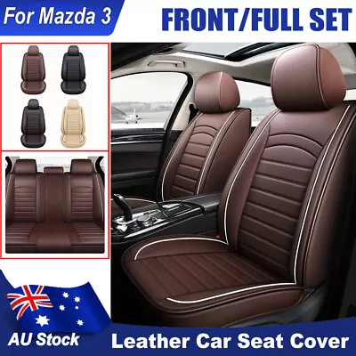 2024 PU Leather Car Seat Covers Airbag Compatible 2/5-seat Cushions For Mazda 3 • $105.90
