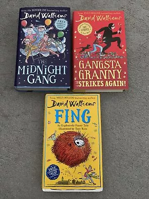 David Walliams Midnight Gang Gangsta Granny Strike Again & Fing Books-Hardcover • £17.99