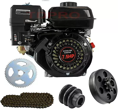 7HP OHV Motor Kit #35 Sprocket Recoil Start Horizontal Shaft Engine Go Kart Quad • $369.46