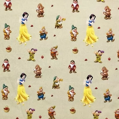 Disney Princess Fabric 100% Cotton Childrens Craft Fabric Cinderella Snow White • £4.99