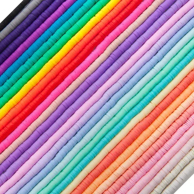 £3.54 • Buy 350pcs 6mm Polymer Clay Beads For DIY Jewellery Making Flat Round Heishi Beads