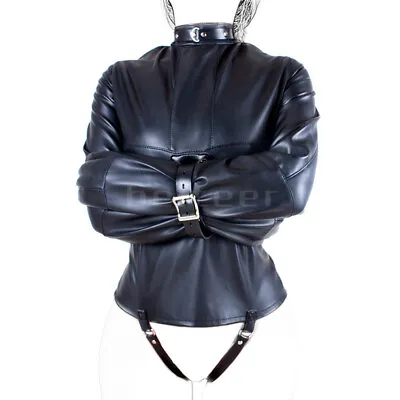 $39.99 • Buy Asylum Straight Jacket Costume M/L BODY HARNESS Restraint Armbinder