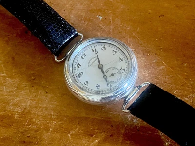 £499 • Buy 1920s Hermetic Solid Silver Chronometer Watch - Jean Finger Case
