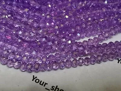 100 Faceted Rondelle Crystal Glass Beads  6mm Loose Beads Jewellery Making Arts • £2.09