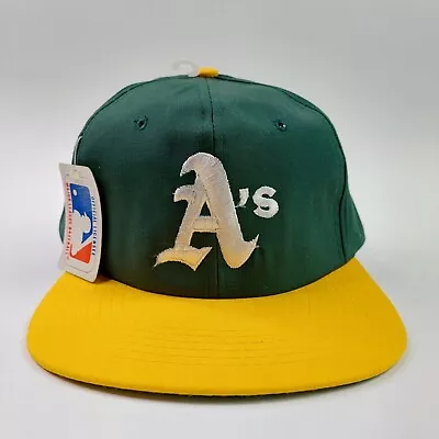 Vintage Oakland Athletics A's Big Logo Universal Snapback Hat Cap With Tags 90s • $29.99