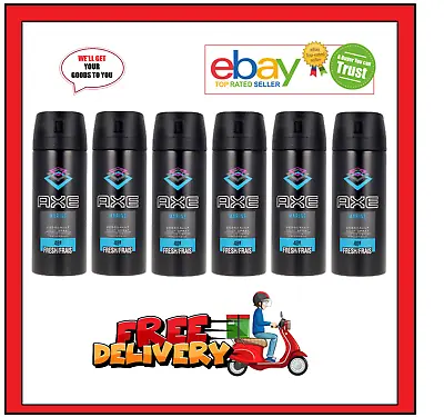 £17.95 • Buy Axe Deodorant Body Spray Marine. 48 Hour Fresh. - 6 X 150ml Cans