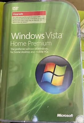 Microsoft Windows Vista Home Premium 32 Bit Retail Upgrade DVD • $15.99
