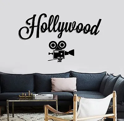 Wall Vinyl Decals Hollywood Camera Movie Cinema Cool Amazing Decor Z3758 • $21.99