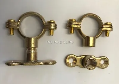 Brass Munsen Ring Bracket 12mm 15mm 22mm 28mm 35mm 42mm 54mm - Pipe Clips • £2.70