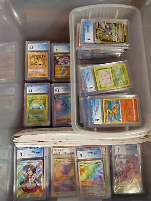 🔥Pokemon Mystery Lot *GUARANTEED SLAB + 1ST EDITION* Read 🔥FAST FREE SHIPPING! • $54.99