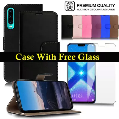 Case For Huawei Y6 Y7 Y9 Y560 Y635 Leather Shockproof Flip Wallet Phone Cover • £2.99