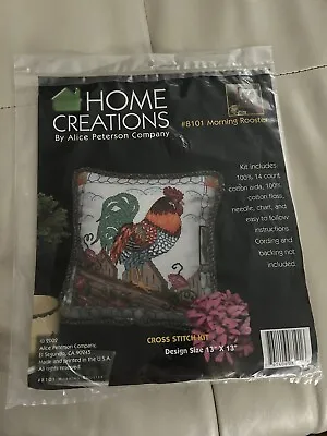 2002 Home Creations Morning Rooster 8101 Counted Cross Stitch Kit 13  X 13  New • $9.99