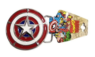 Captain America Removable Snap Belt Buckle Patriotic Embossed Star First Avenger • $19