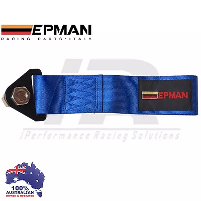 $22.50 • Buy *BLUE* Universal Epman Tow Strap CAMS COMPLIANT Eye Hook Point Track Race JDM 