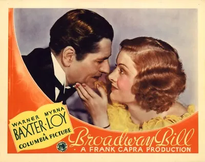 BROADWAY BILL (1934) Vintage Original Lobby Card Ft. Baxter Loy / Bright Colors • $400