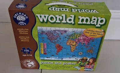 £2.50 • Buy Orchard Toys World Map Jigsaw Puzzle 150 Pieces (No Poster)