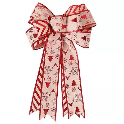 Christmas Bow Multi-purpose Decorative Christmas Tree Bow Eco-friendly • $13.31