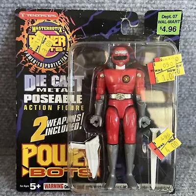 Trendmasters Masterbotix Power Bots Poseable Die Cast 8  Red Figure NIP Vtg 1994 • $29.99