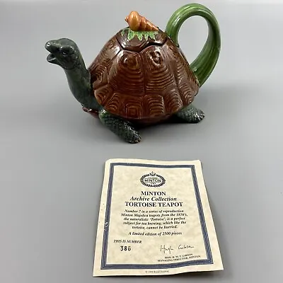 Minton Archive Collection Majolica Tortoise Teapot Limited Edition 386/2500 1999 • $423.22