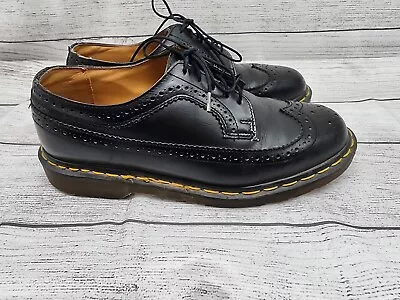 Vintage Dr. Martens 3989/59 Black Brogue Shoes Mens Size US 9- Made In England • $77.59