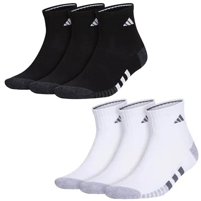 ADIDAS Cushioned 3-Pack Quarter Men's Tennis Athletic Socks Size 6-12  • $16.99