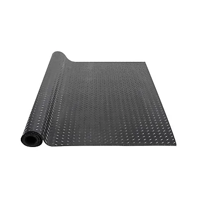 VEVOR Diamond-Plate Rubber Flooring Roll 3mm X 4ft X 10ft Garage Floor Mat SBR • £34.79